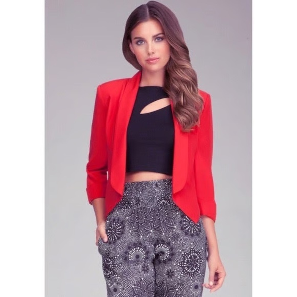 bebe Vibrant Red Blazer